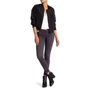 Rag & Bone Jeans Womens 26 Black Skinny Leg Denim Shoreditch Coated Stretch